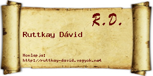 Ruttkay Dávid névjegykártya